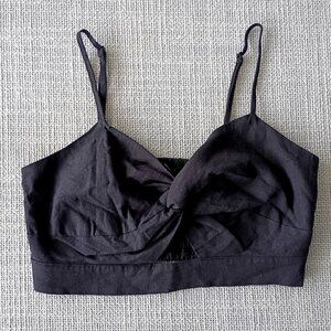 House of Harlow 1960 Black Twist Front Bralette Top – Size S